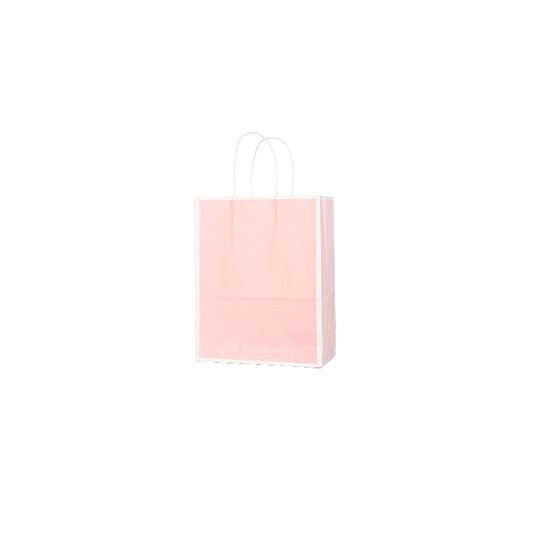 15 x 8 x 21cm Pink with White Border Paper Bag (10pcs)