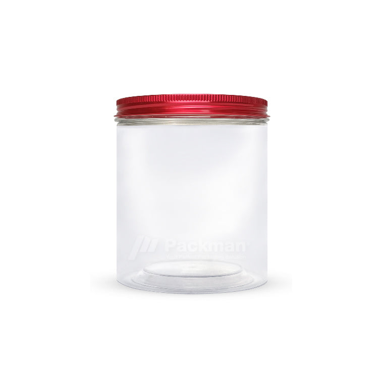 10 x 12cm Red Plastic Jar (6pcs)