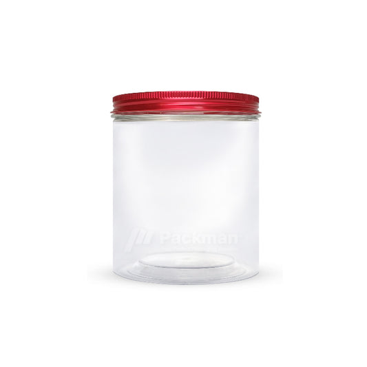 10 x 12cm Red Plastic Jar (6pcs)