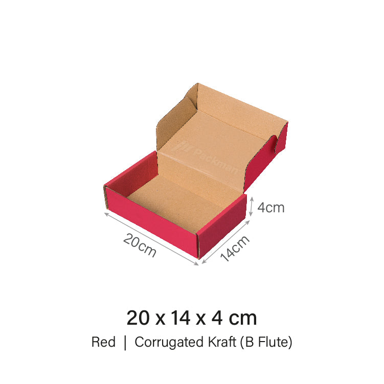 20 x 14 x 4cm Red Mailing Box