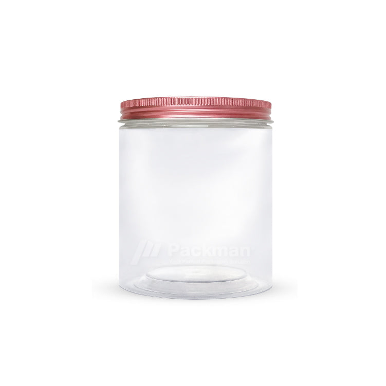 10 x 12cm Rose Gold Plastic Jar (6pcs)