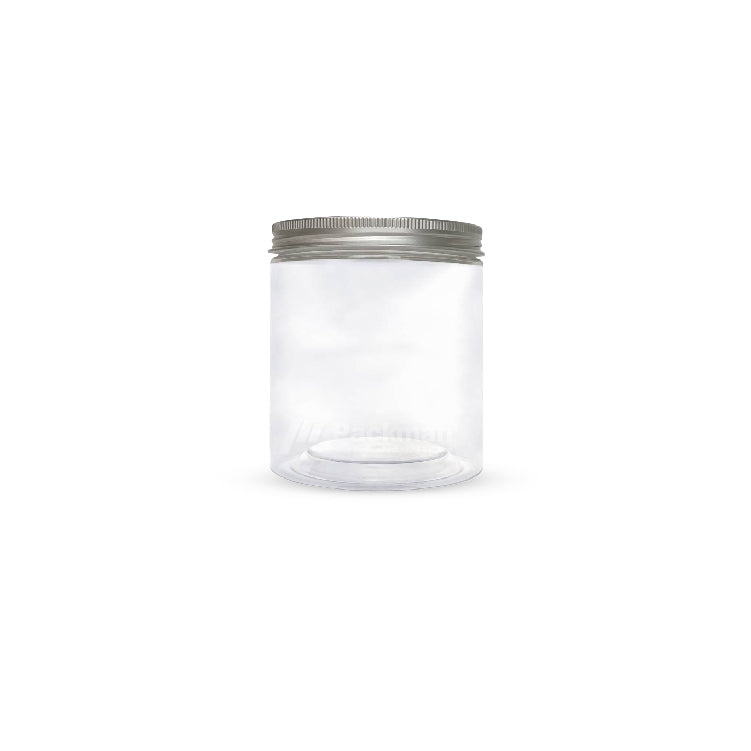6.5 x 8cm Silver Plastic Jar (9pcs)