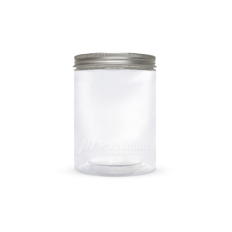 8.5 x 12cm Silver Plastic Jar (6pcs)