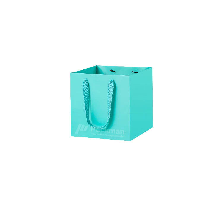 15 x 15 x 15cm Square Turquoise Paper Bag (10pcs)