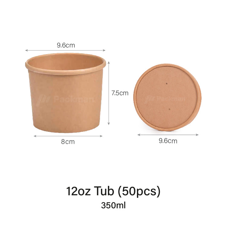12oz Kraft Soup Cup (50pcs)