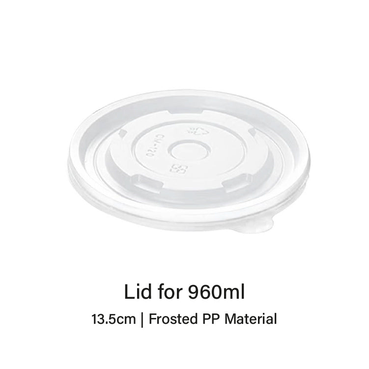 960ml White Double-Coated Kraft Bowl (50pcs)