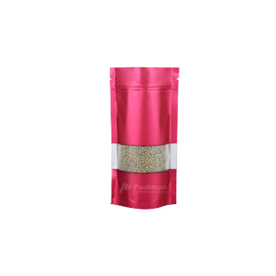 12 x 20cm Red Chrome Standing Pouch (100pcs)