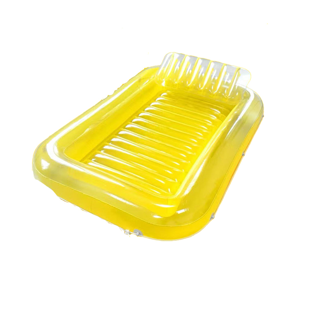 Yellow Lounge Bed Pool Float