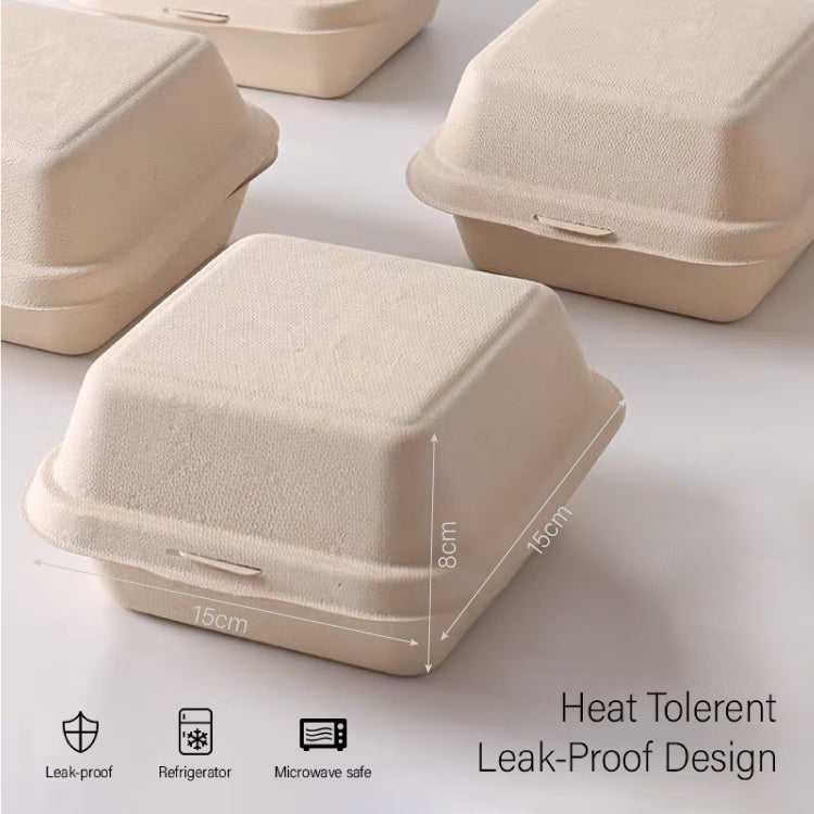 15 x 15 x 8cm Sugarcane Burger Box