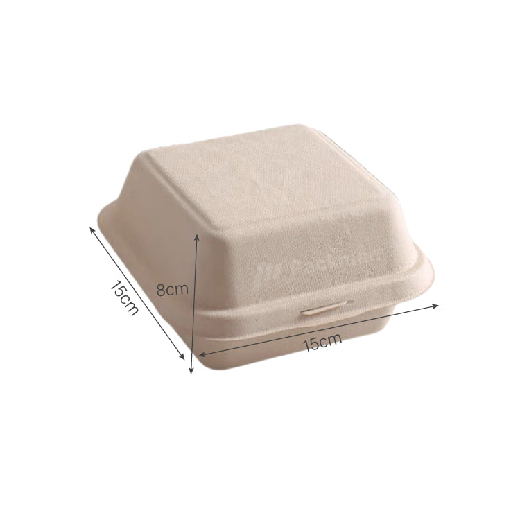 15 x 15 x 8cm Sugarcane Burger Box