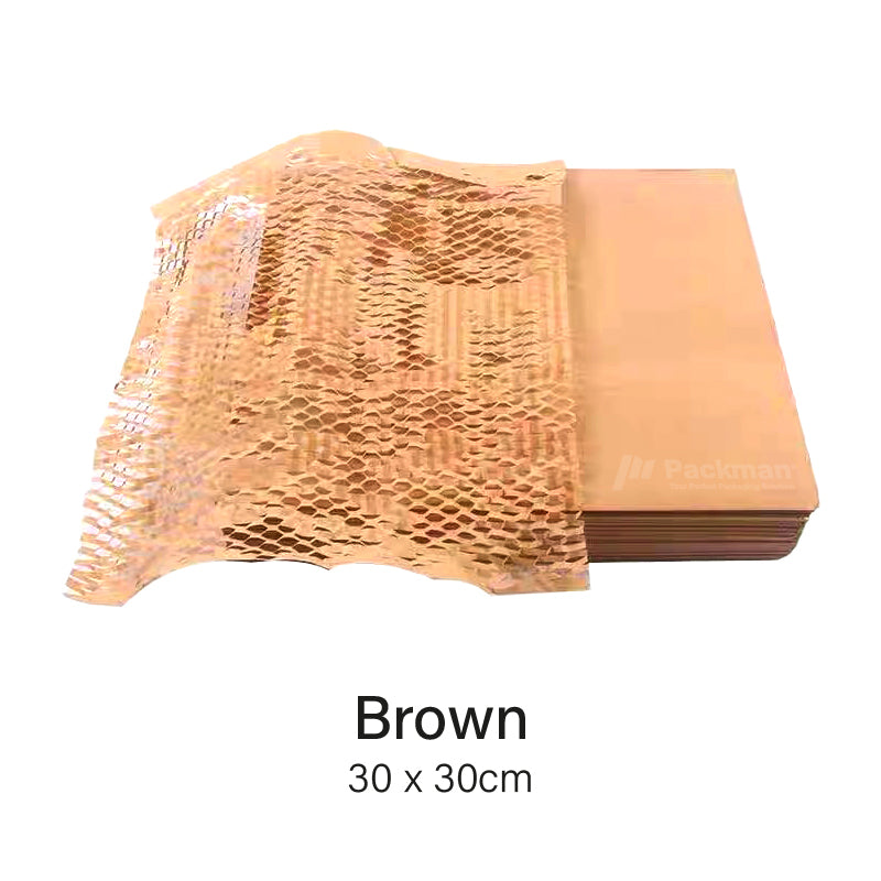 30x30cm Brown Honeycomb Paper Wrap