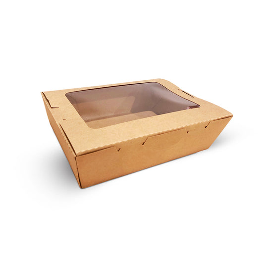 2100ml Window Kraft Lunch Box (50pcs)