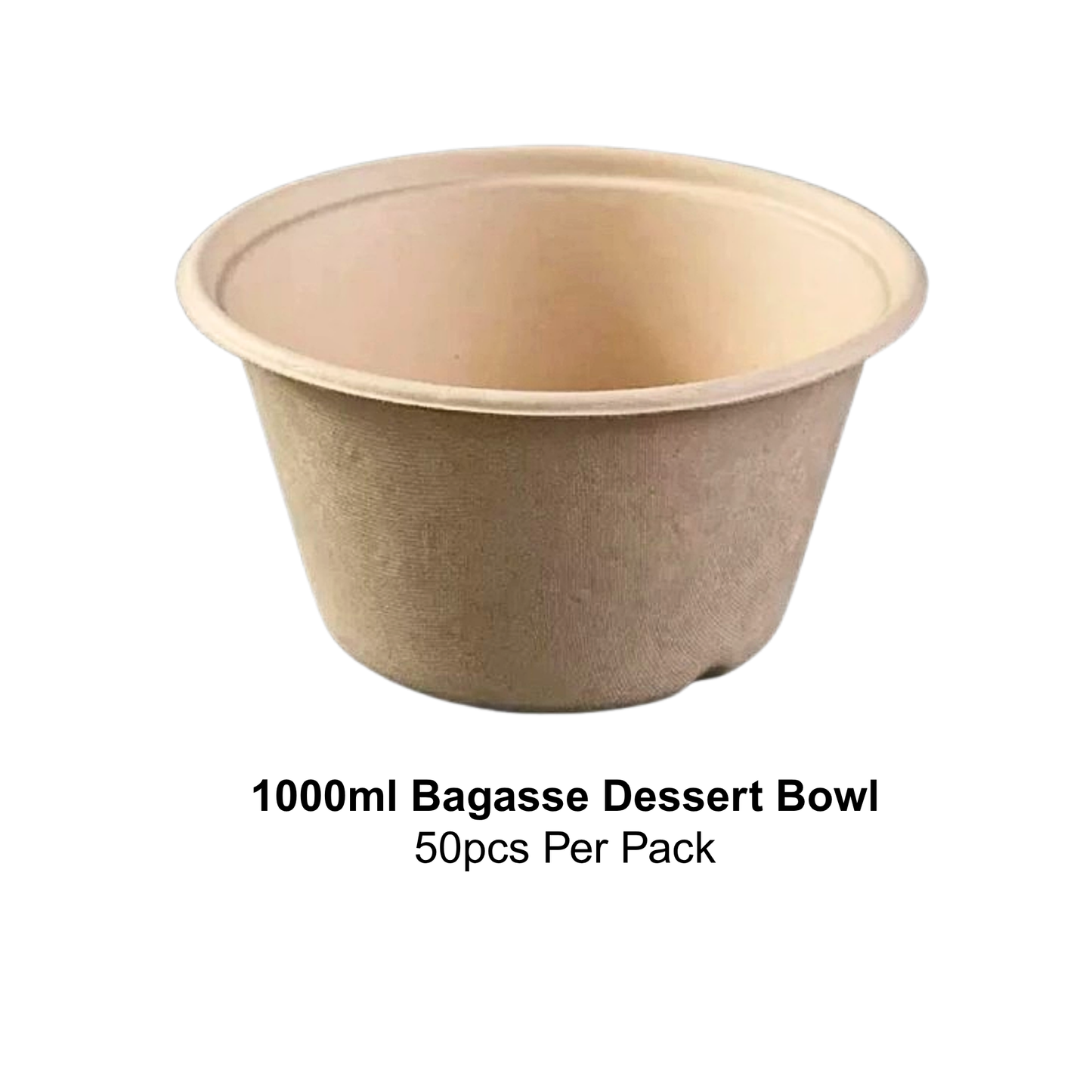 Bagasse Dessert Bowl 1000ml (50PCS/PACK)
