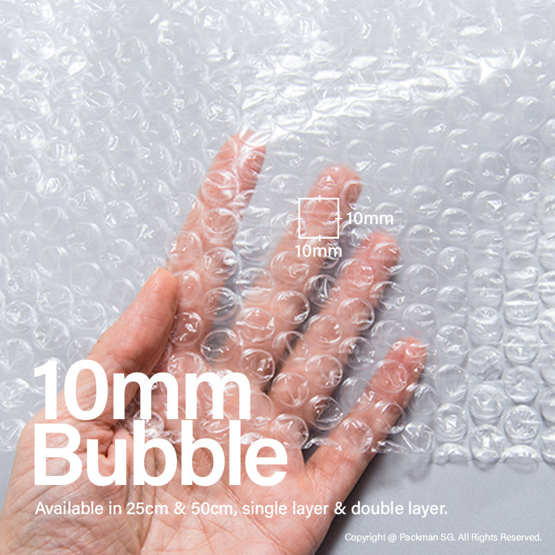 25cm x 91m Single Layer Bubble Wrap