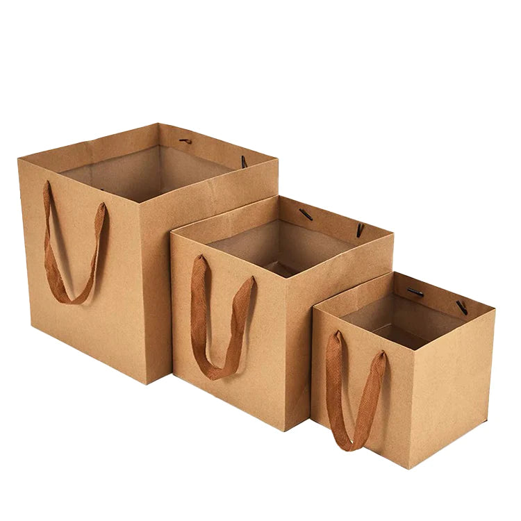 10x10x10cm Extra Thick Kraft Square Paper Bag