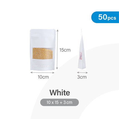 10 x 15cm White Standing Pouch (50pcs)