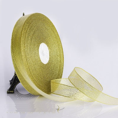 Glitter Gold Satin Ribbon