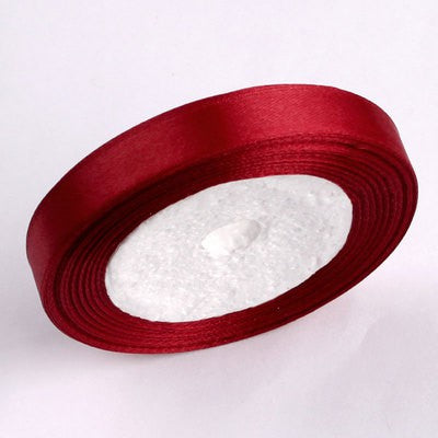 Wine Red Satin Ribbon