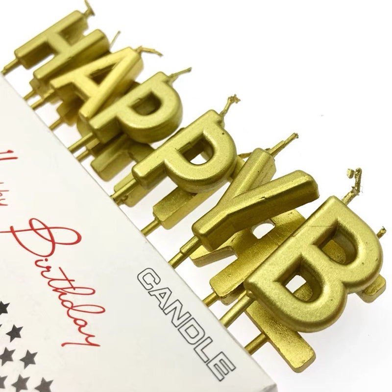 13 Letters Gold / Silver HBD Candles