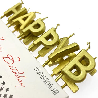 13 Letters Gold / Silver HBD Candles