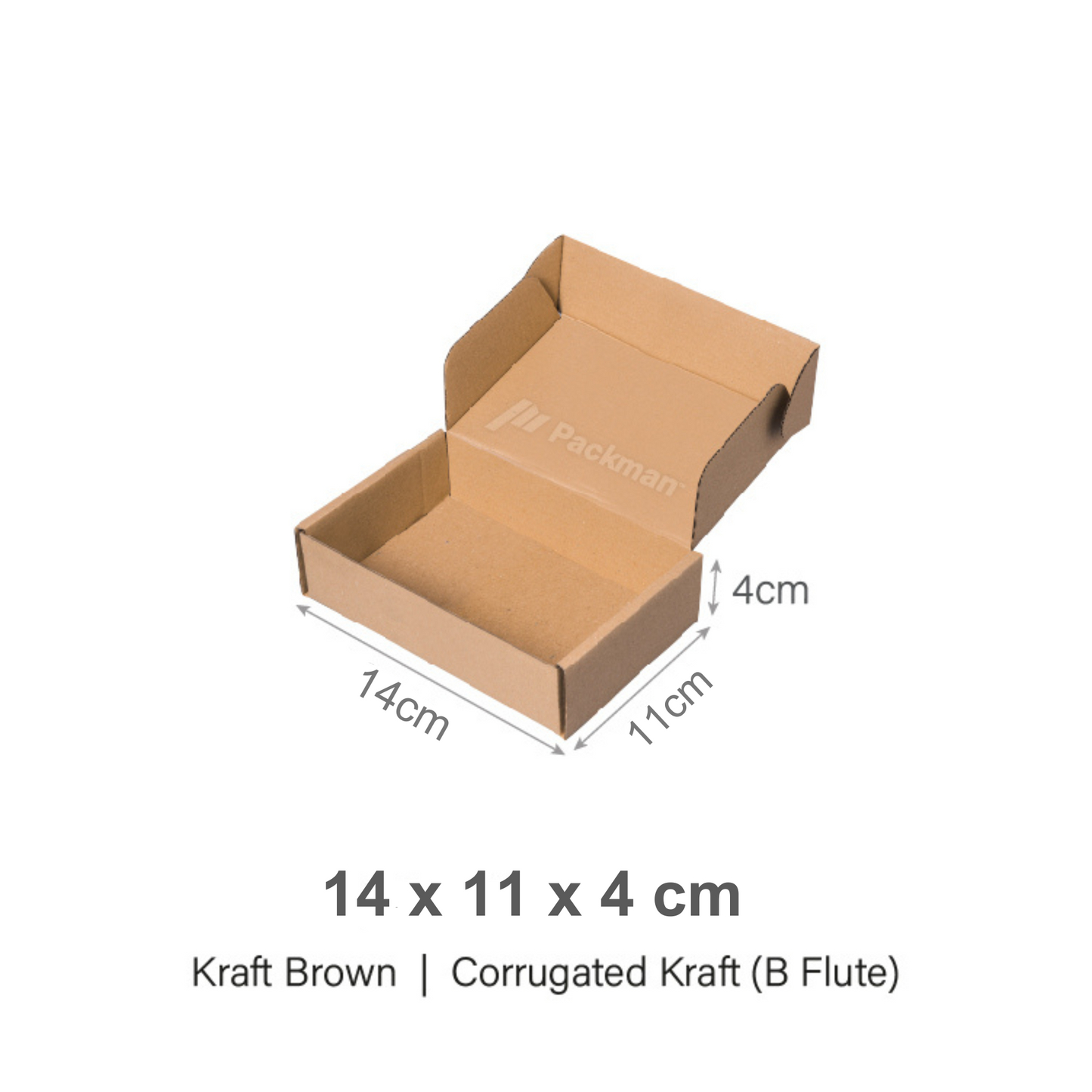 14 x 11 x 4cm Brown Mailing Box