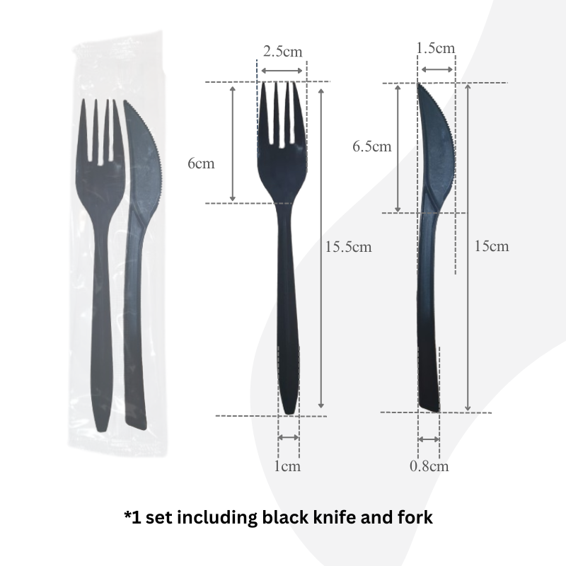 Plastic Fork Knife Pack (100pcs)