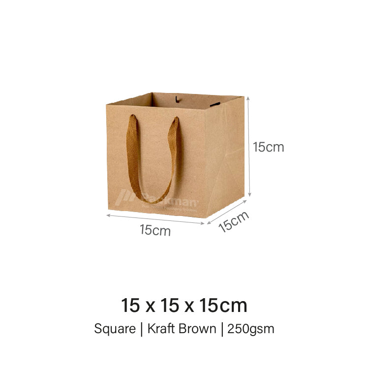 Extra Thick Kraft Square Paper Bag