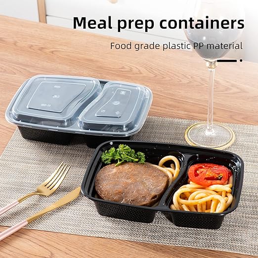2/3/4 Compartment Plastic Bento Box With Lids