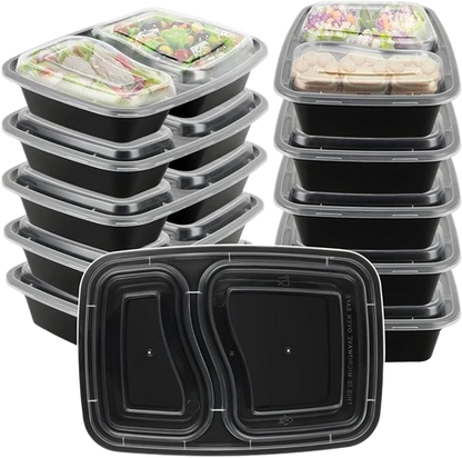 2/3/4 Compartment Plastic Bento Box With Lids