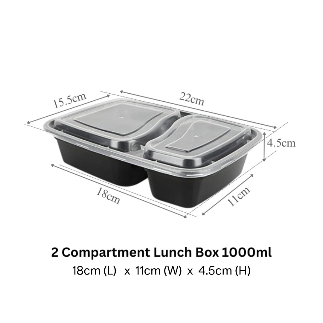 2/3/4 Compartment Plastic Bento Box With Lids