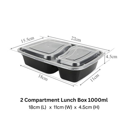 2/3/4 Compartment Plastic Bento Box With Lids