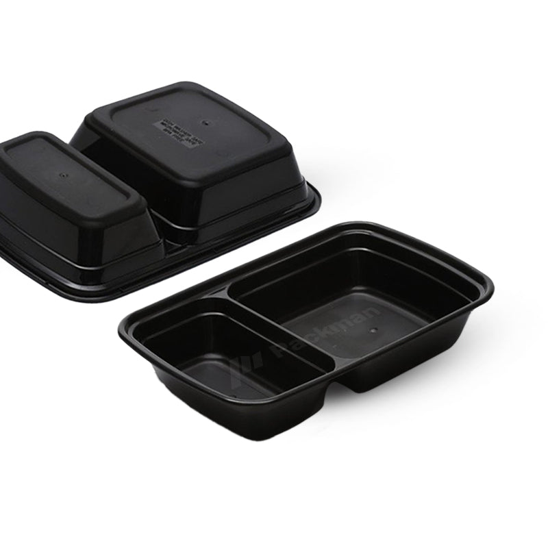 2-Compartment Plastic Lunch Box