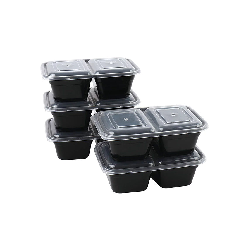 2-Compartment Plastic Lunch Box