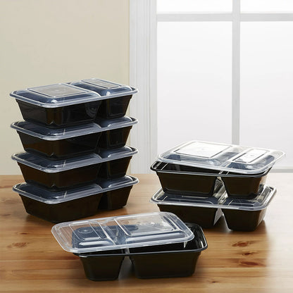 2-Compartment Plastic Lunch Box