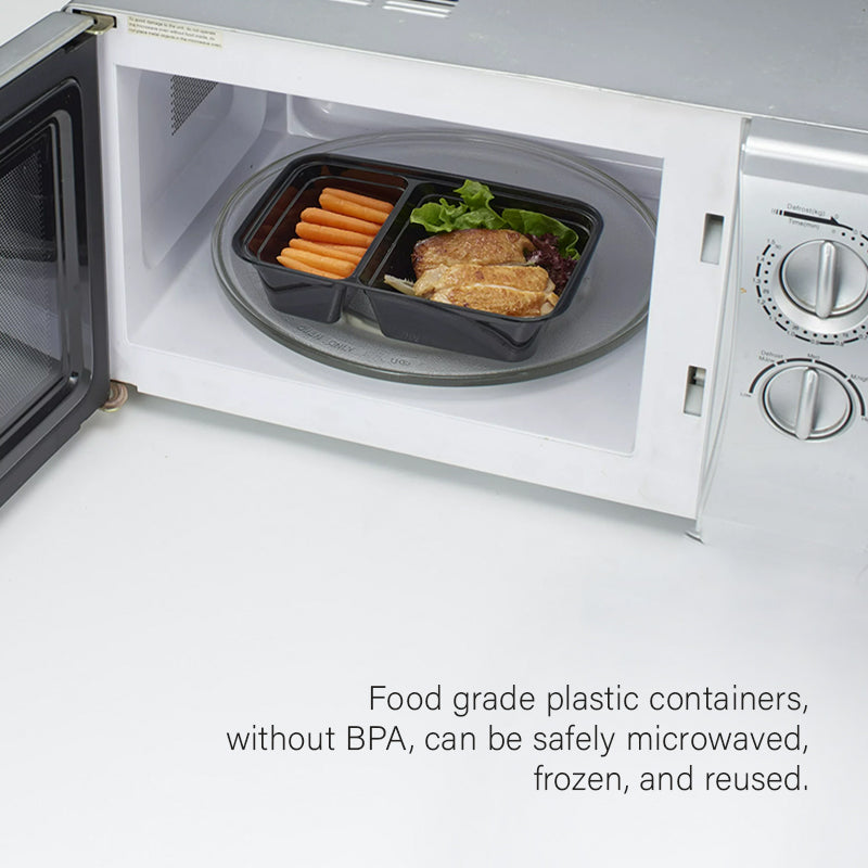 2-Compartment Plastic Lunch Box