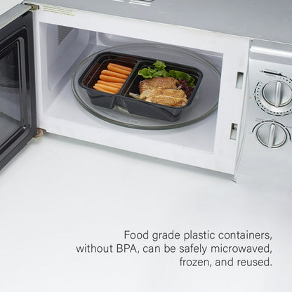 2-Compartment Plastic Lunch Box