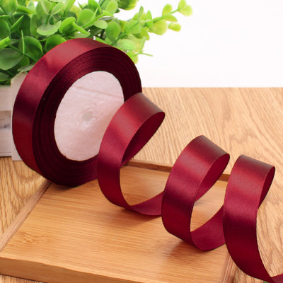 Wine Red Satin Ribbon