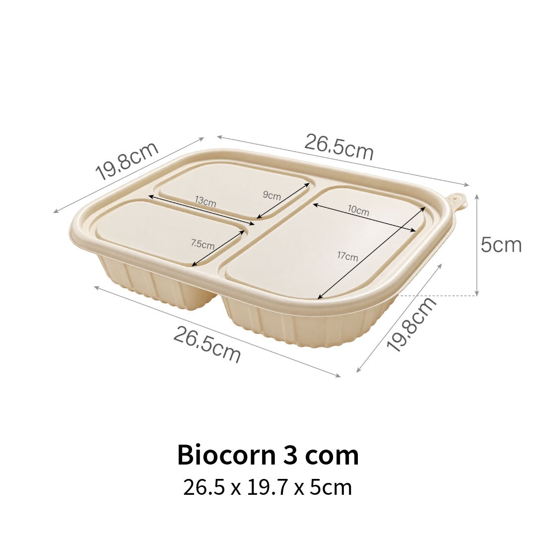 3-5 Compartment Biocorn Bento Lunch Box