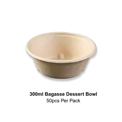 Bagasse Dessert Bowl 300ml (50PCS/PACK)