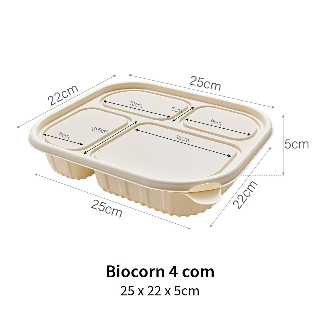 3-5 Compartment Biocorn Bento Lunch Box