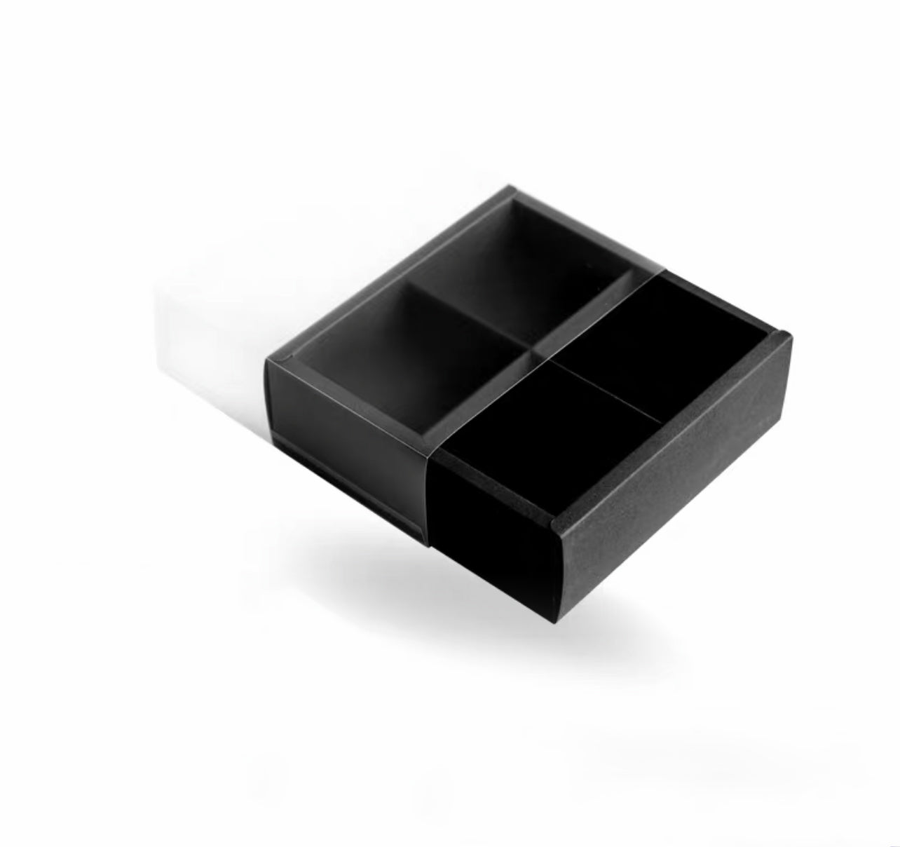 4-Slot Black Mooncake Kraft Cavity Box (10pcs)