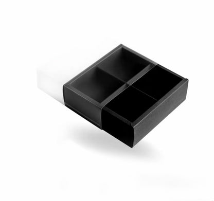 4-Slot Black Mooncake Kraft Cavity Box (10pcs)