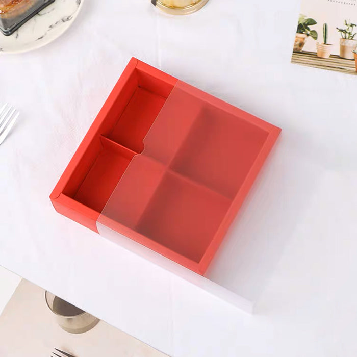 4-Slot Red Mooncake Kraft Cavity Box (10pcs)
