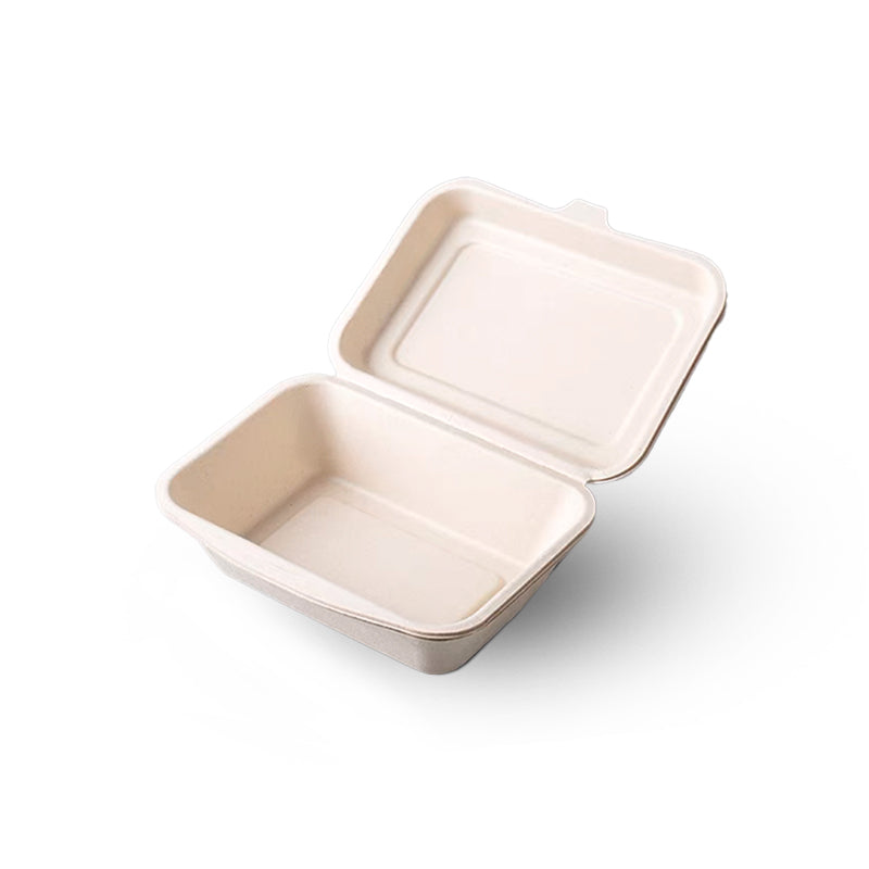 450ml Clamshell Sugarcane Lunch Box