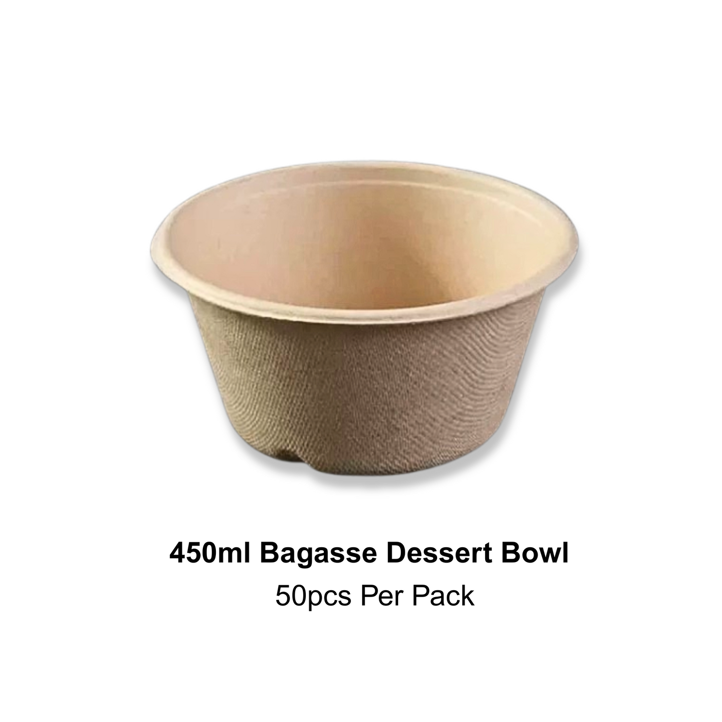Bagasse Dessert Bowl 450ml (50PCS/PACK)