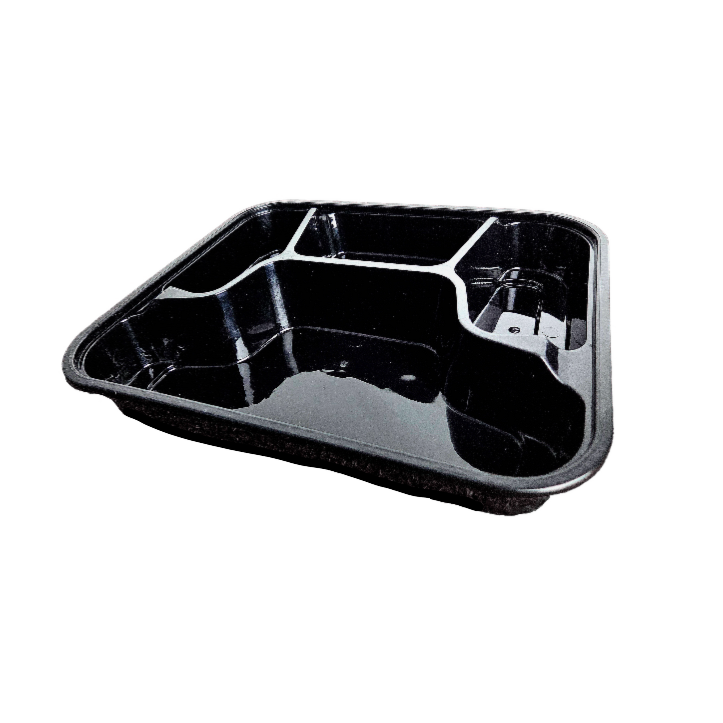 4 Compartment Plastic Bento Box with Lid - 1000ML