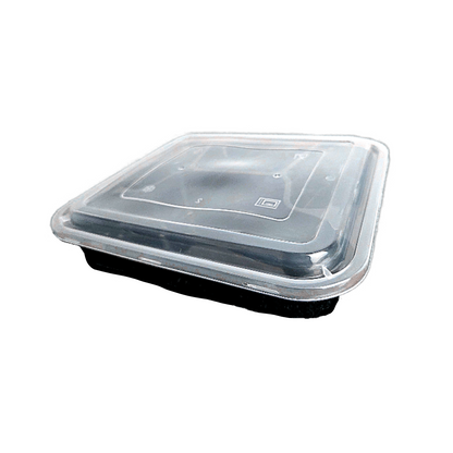 4 Compartment Plastic Bento Box with Lid - 1000ML