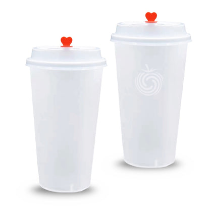 500ml Disposable Bubble Tea Cup with Lid (Plain / Print)