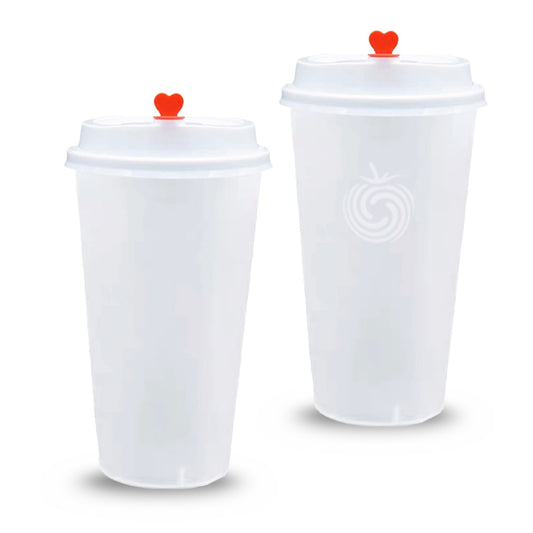 500ml Disposable Bubble Tea Cup with Lid (Plain / Print)