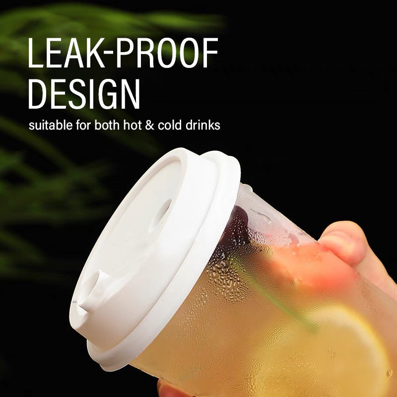 500ml Disposable Bubble Tea Cup with Lid (Plain / Print)